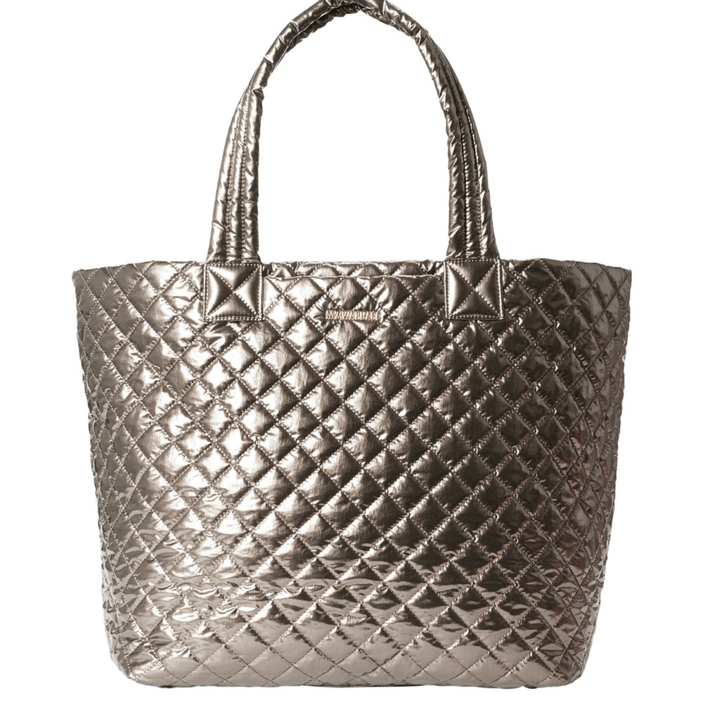 MZ Wallace Deluxe Large Metro Tote- Moondust metallic lacquer